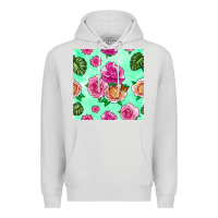 Dove Grey floral background Premium Hoodie - BundleAndBundleShop