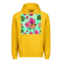 Lemon floral background Premium Hoodie - BundleAndBundleShop