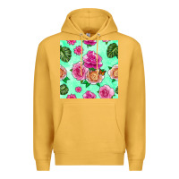 Mustard floral background Premium Hoodie - BundleAndBundleShop