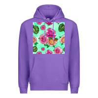 Purple floral background Premium Hoodie - BundleAndBundleShop