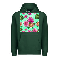 Sports Green floral background Premium Hoodie - BundleAndBundleShop