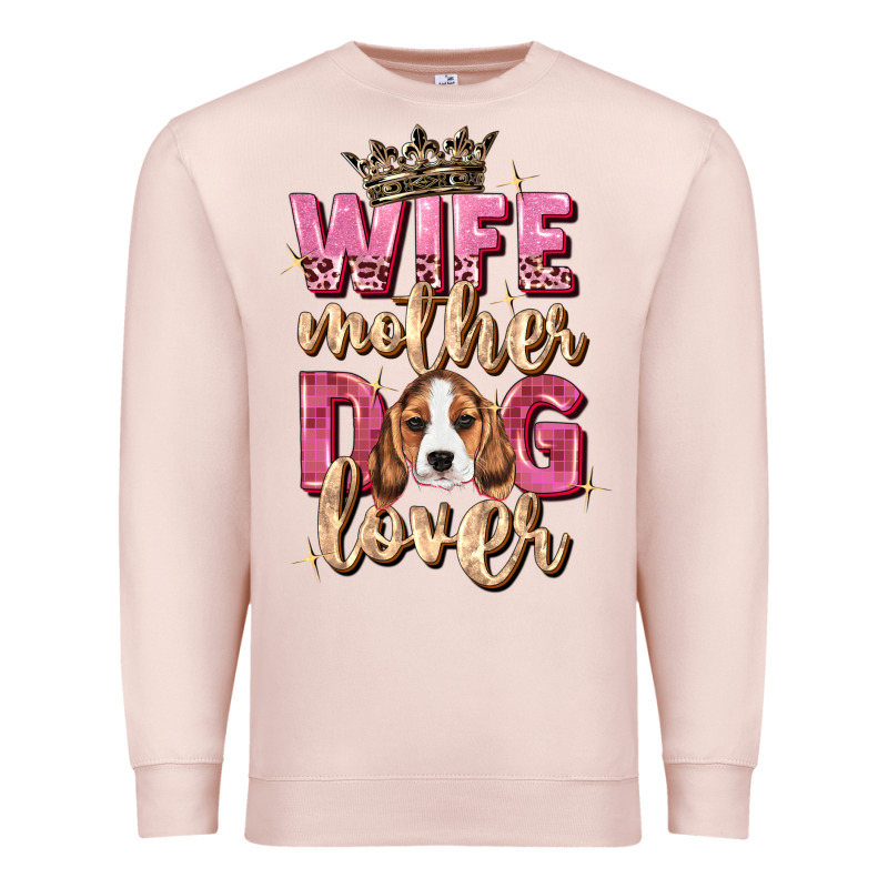 Wife Mother Dog Lover Premium Sweatshirt by Zillion Design Studio | Teevron