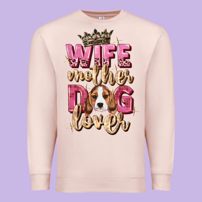 Wife Mother Dog Lover Premium Sweatshirt Designed By Zillion Design Studio