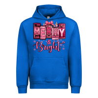 Cobalt merry and bright pink Christmas Urban Hoodie - Jasminsmagicworld