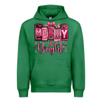 Emerald merry and bright pink Christmas Urban Hoodie - Jasminsmagicworld