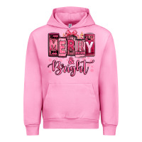 Fuchsia Pink merry and bright pink Christmas Urban Hoodie - Jasminsmagicworld