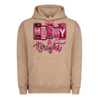 Pigment Burro merry and bright pink Christmas Urban Hoodie - Jasminsmagicworld