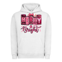 Pigment Lunar Rock merry and bright pink Christmas Urban Hoodie - Jasminsmagicworld