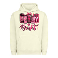 Pigment Pistachio merry and bright pink Christmas Urban Hoodie - Jasminsmagicworld
