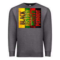Charcoal Heather Black History Month periodt Premium Sweatshirt - Zillion Design Studio