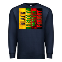 Navy Black History Month periodt Premium Sweatshirt - Zillion Design Studio