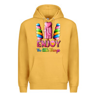 Mustard enjoy the little things Premium Hoodie - AdoDesignShop