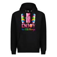 Black enjoy the little things Premium Hoodie - AdoDesignShop