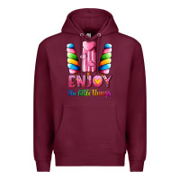 Burgundy enjoy the little things Premium Hoodie - AdoDesignShop