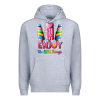 Heather Grey enjoy the little things Premium Hoodie - AdoDesignShop