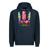 Navy enjoy the little things Premium Hoodie - AdoDesignShop