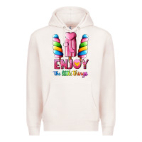 Pale Pink enjoy the little things Premium Hoodie - AdoDesignShop