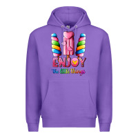 Purple enjoy the little things Premium Hoodie - AdoDesignShop