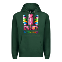 Sports Green enjoy the little things Premium Hoodie - AdoDesignShop