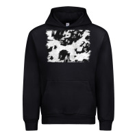 Black black and white cowhide backround Urban Hoodie - NancyCooperArtShop