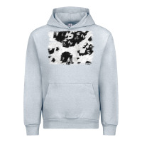 Heather Grey black and white cowhide backround Urban Hoodie - NancyCooperArtShop
