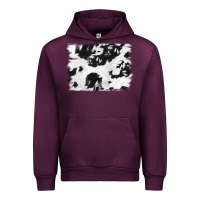 Mauve Wine black and white cowhide backround Urban Hoodie - NancyCooperArtShop
