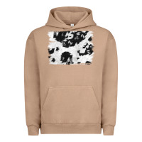 Pigment Burro black and white cowhide backround Urban Hoodie - NancyCooperArtShop