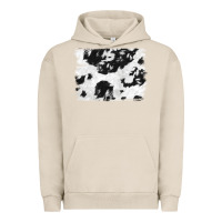 Pigment French Oak black and white cowhide backround Urban Hoodie - NancyCooperArtShop