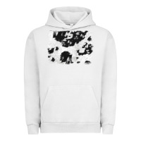 Pigment Lunar Rock black and white cowhide backround Urban Hoodie - NancyCooperArtShop