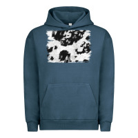 Pigment Midnight Navy black and white cowhide backround Urban Hoodie - NancyCooperArtShop