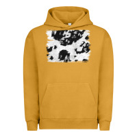Pigment Peanut Butter black and white cowhide backround Urban Hoodie - NancyCooperArtShop