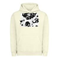 Pigment Pistachio black and white cowhide backround Urban Hoodie - NancyCooperArtShop