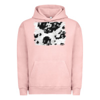 Pigment Salmon black and white cowhide backround Urban Hoodie - NancyCooperArtShop