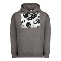 Pigment Tornado black and white cowhide backround Urban Hoodie - NancyCooperArtShop