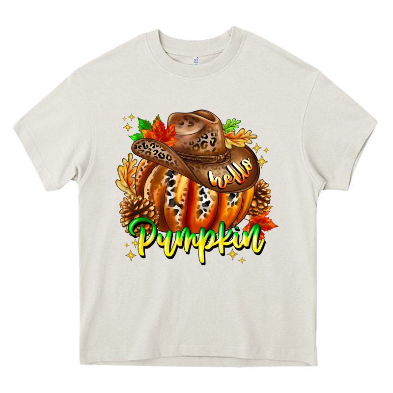 Hello Pumpkin Heavy Core Tee by CowhideDigitalArt | Teevron