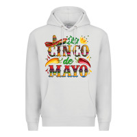 Dove Grey cinco de mayo with pepper and sombrero Premium Hoodie - Artiststas