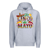 Heather Grey cinco de mayo with pepper and sombrero Premium Hoodie - Artiststas