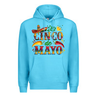 Ocean Blue cinco de mayo with pepper and sombrero Premium Hoodie - Artiststas