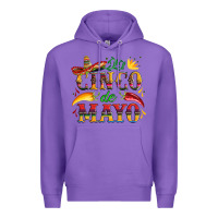 Purple cinco de mayo with pepper and sombrero Premium Hoodie - Artiststas