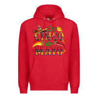 Red cinco de mayo with pepper and sombrero Premium Hoodie - Artiststas
