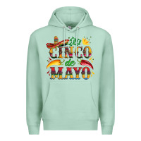 Seafoam cinco de mayo with pepper and sombrero Premium Hoodie - Artiststas