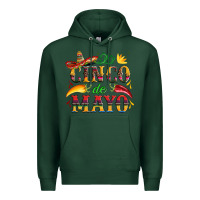 Sports Green cinco de mayo with pepper and sombrero Premium Hoodie - Artiststas
