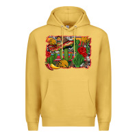 Antique Gold mexican cacti background Premium Hoodie - Artiststas