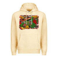 Pina Colada mexican cacti background Premium Hoodie - Artiststas
