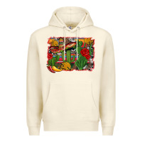 Sandshell mexican cacti background Premium Hoodie - Artiststas