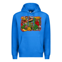 True Royal mexican cacti background Premium Hoodie - Artiststas
