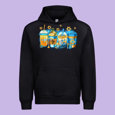 Hanukkah Coffee Urban Hoodie Designed By Jasminsmagicworld