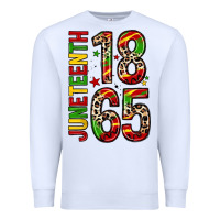 White 1865 Juneteenth Premium Sweatshirt - Zillion Design Studio