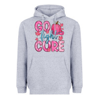 Heather Grey go fight cure Heavyweight Hoodie - Zillion Design Studio