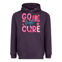 Plum go fight cure Heavyweight Hoodie - Zillion Design Studio